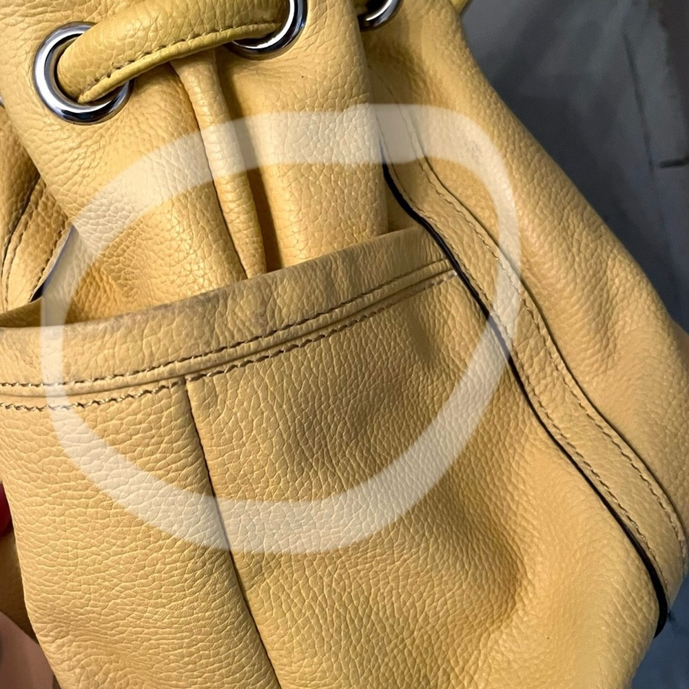 Tignanello Yellow Leather Women's Hand Bag - Picture 10 of 12